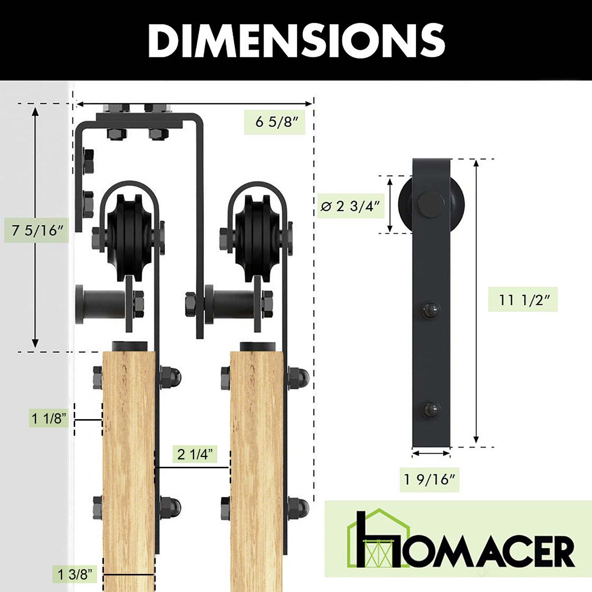 sliding double bypass double door barn door hardware kit dimensions