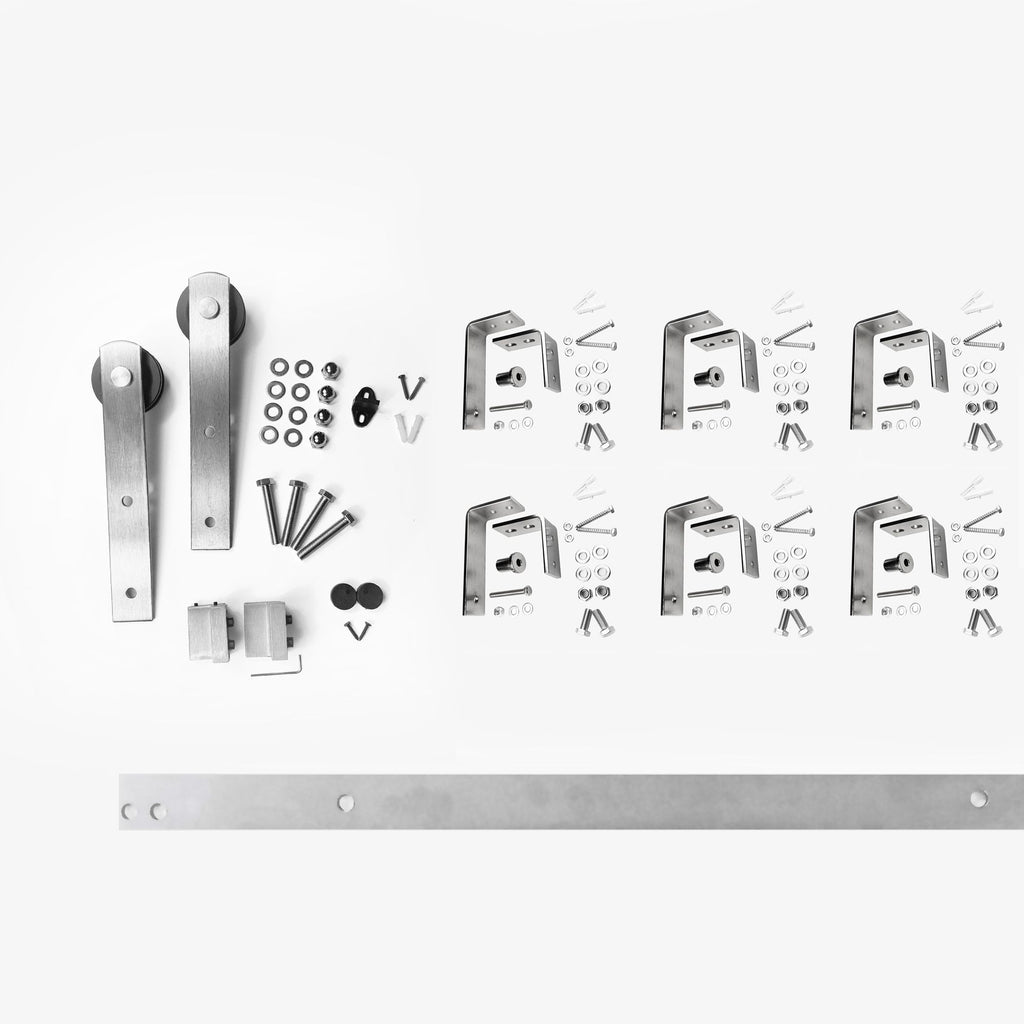 Brushed Nickel Single Track Bypass Convert to Double Track U-Shape Bypass (Straight Design)