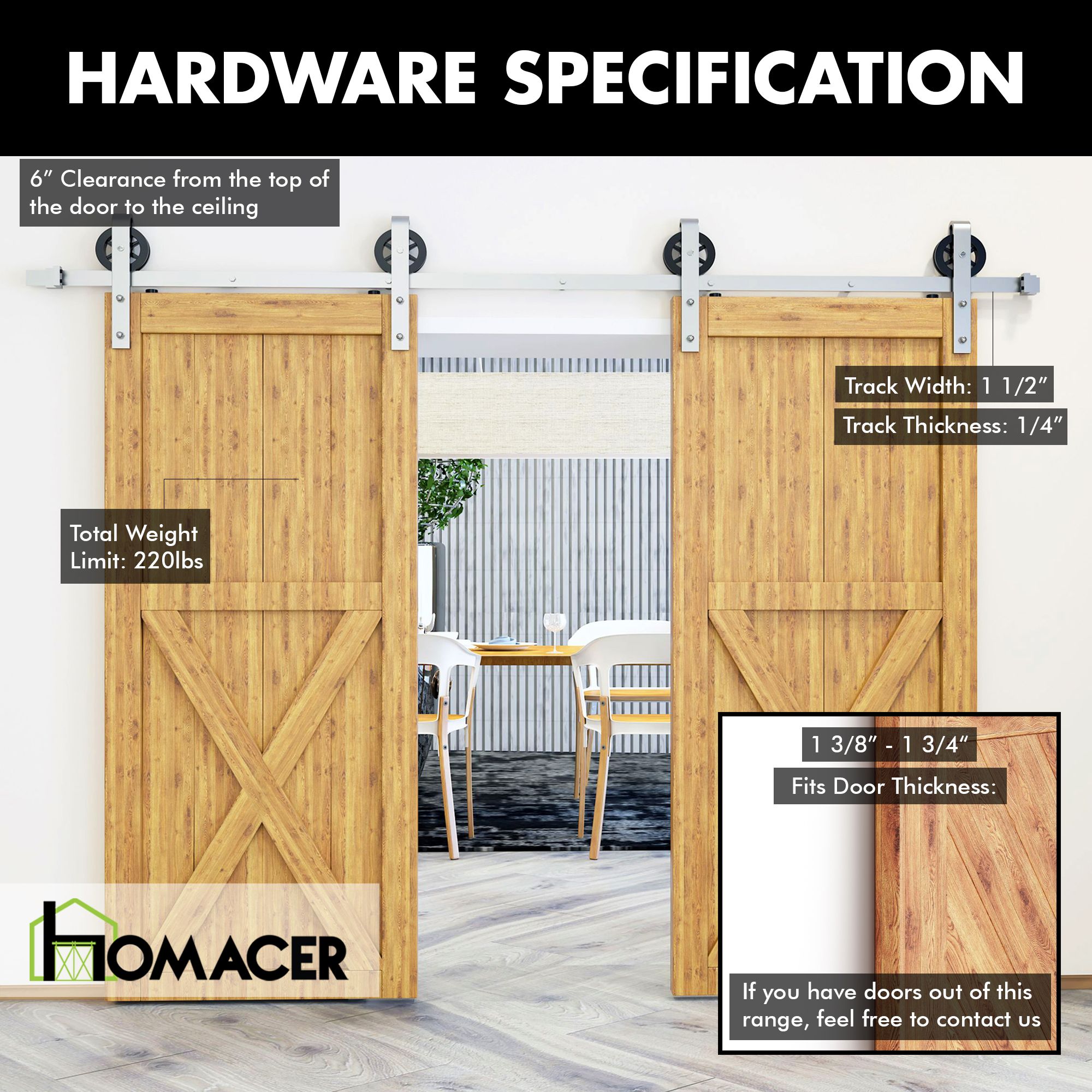 spoke wheel sliding barn door hardware