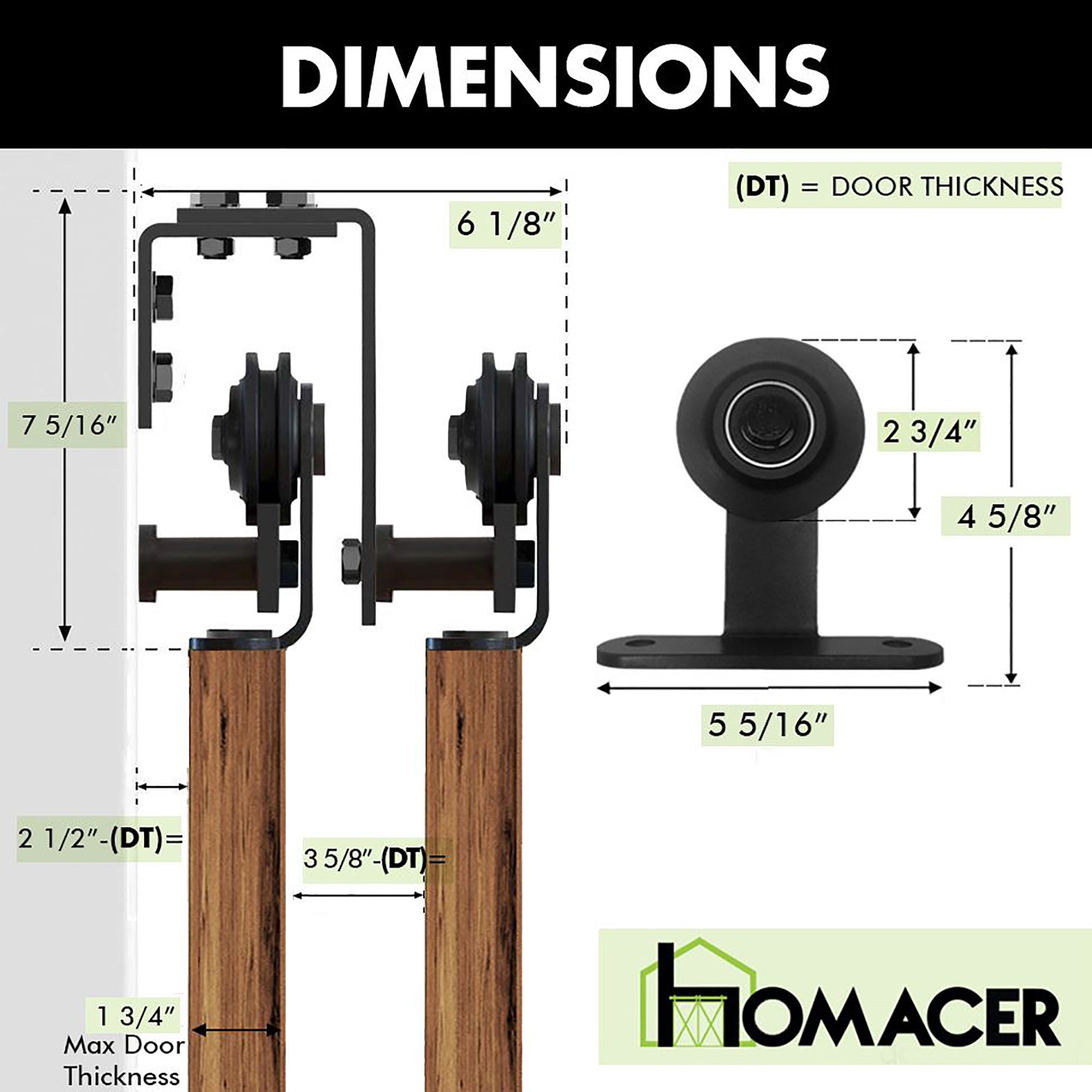 unique t-shape door hardware