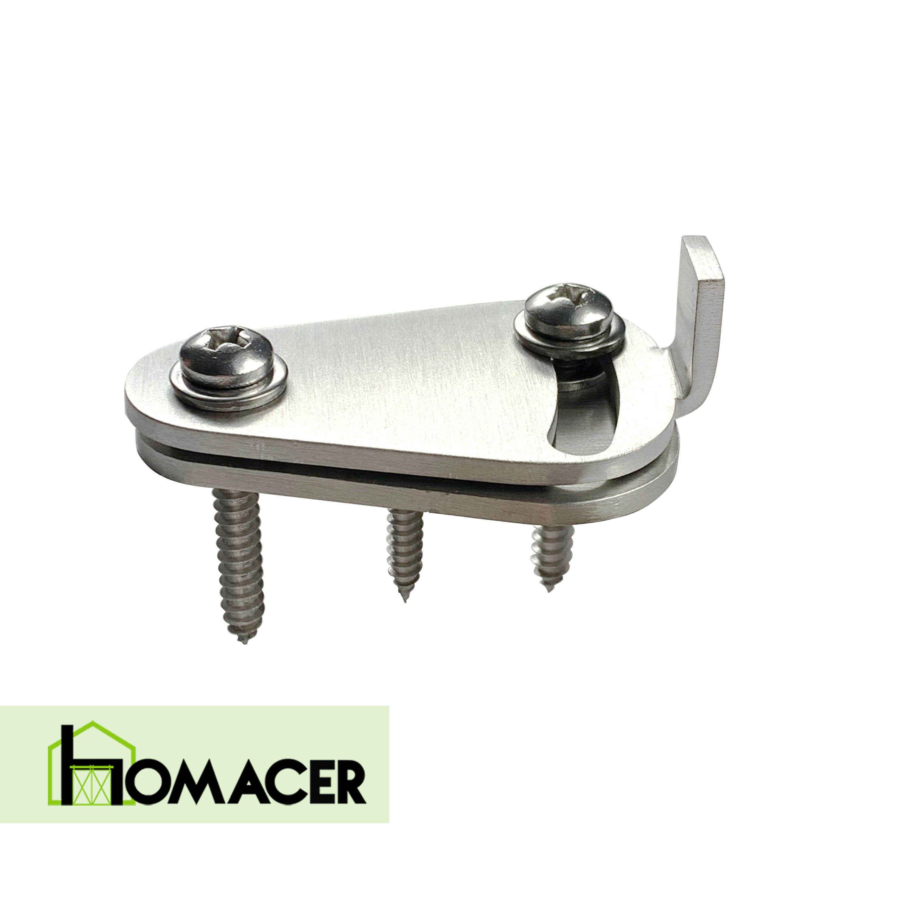 Homacer Sliding Barn Door Brushed Nickel Teardrop Lock