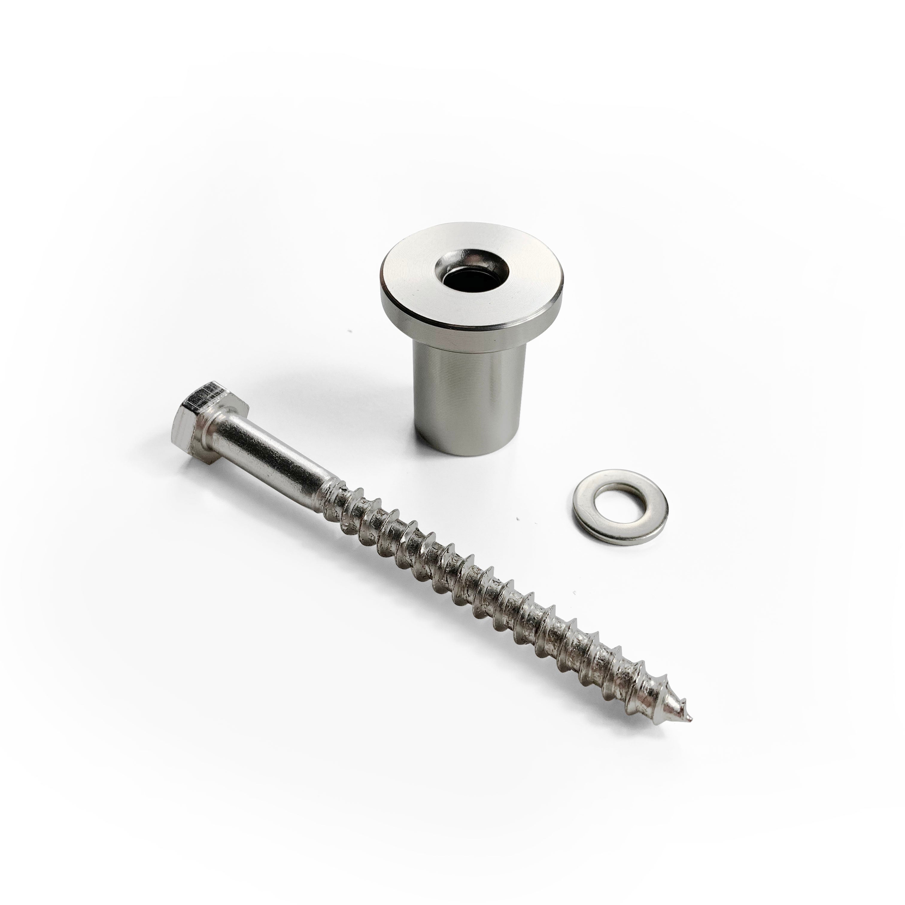 homacer sliding barn door Brushed Nickel Lag Bolt, Spacer, and Washer
