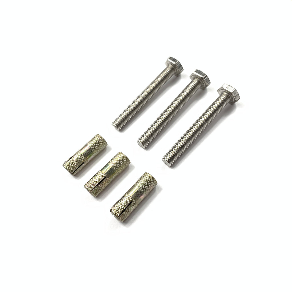Brushed Nickel Concrete Lag Bolt / Anchor Set