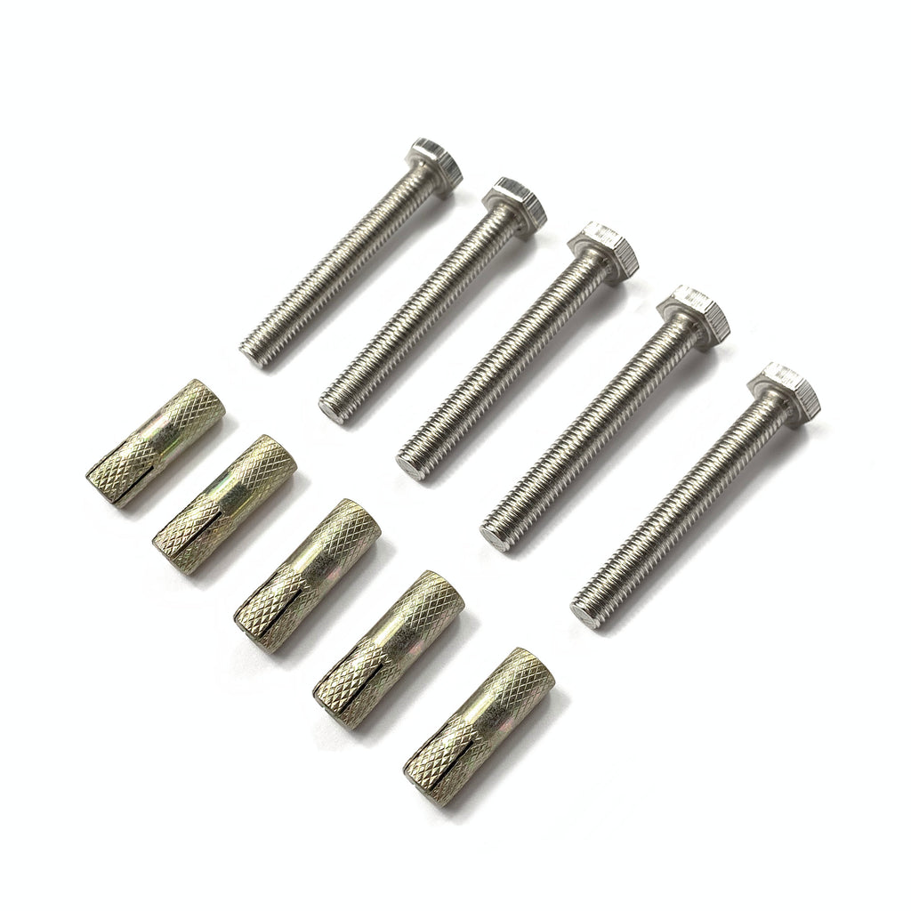 Brushed Nickel Concrete Lag Bolt / Anchor Set