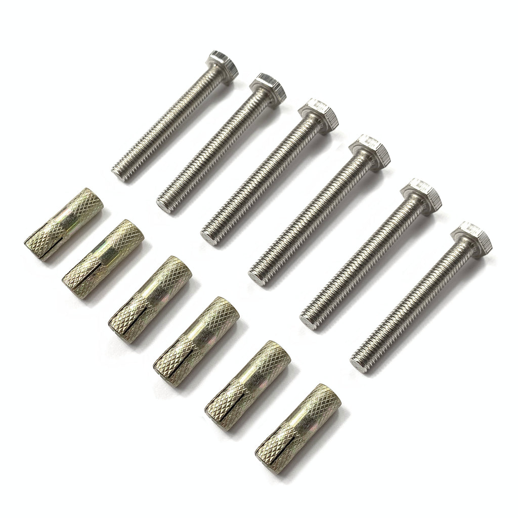 Brushed Nickel Concrete Lag Bolt / Anchor Set