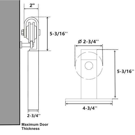 single double barn door kit