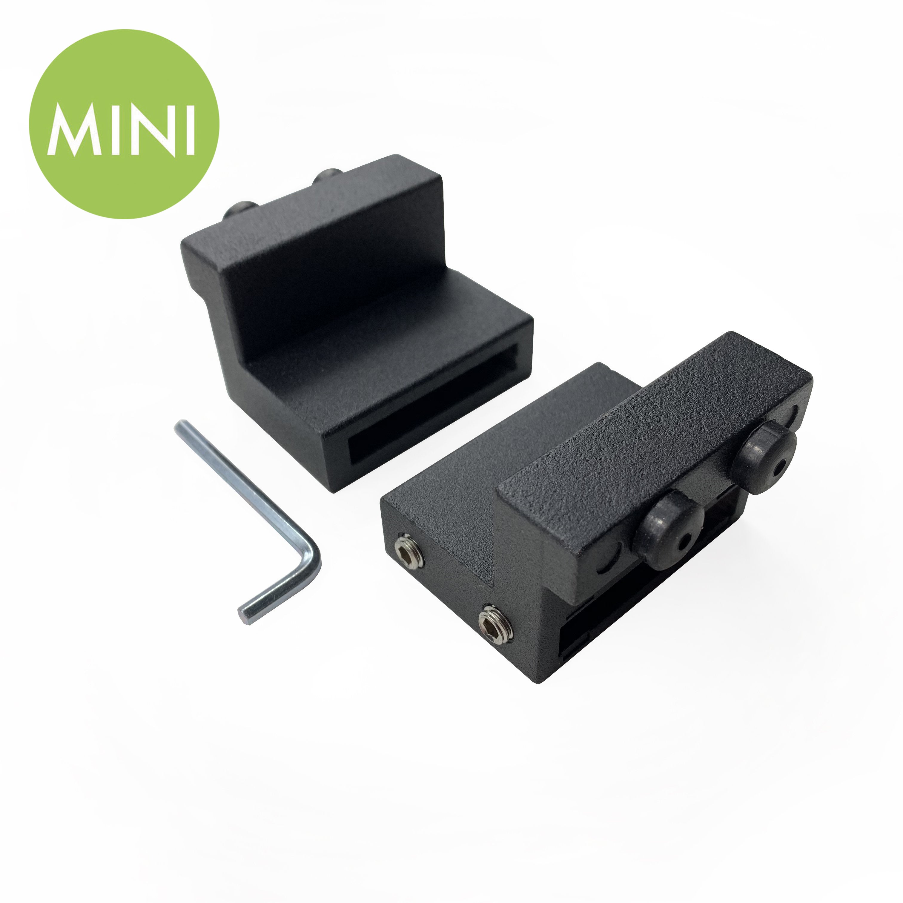 mini door stopper in black carbon steel finish (2 pcs)