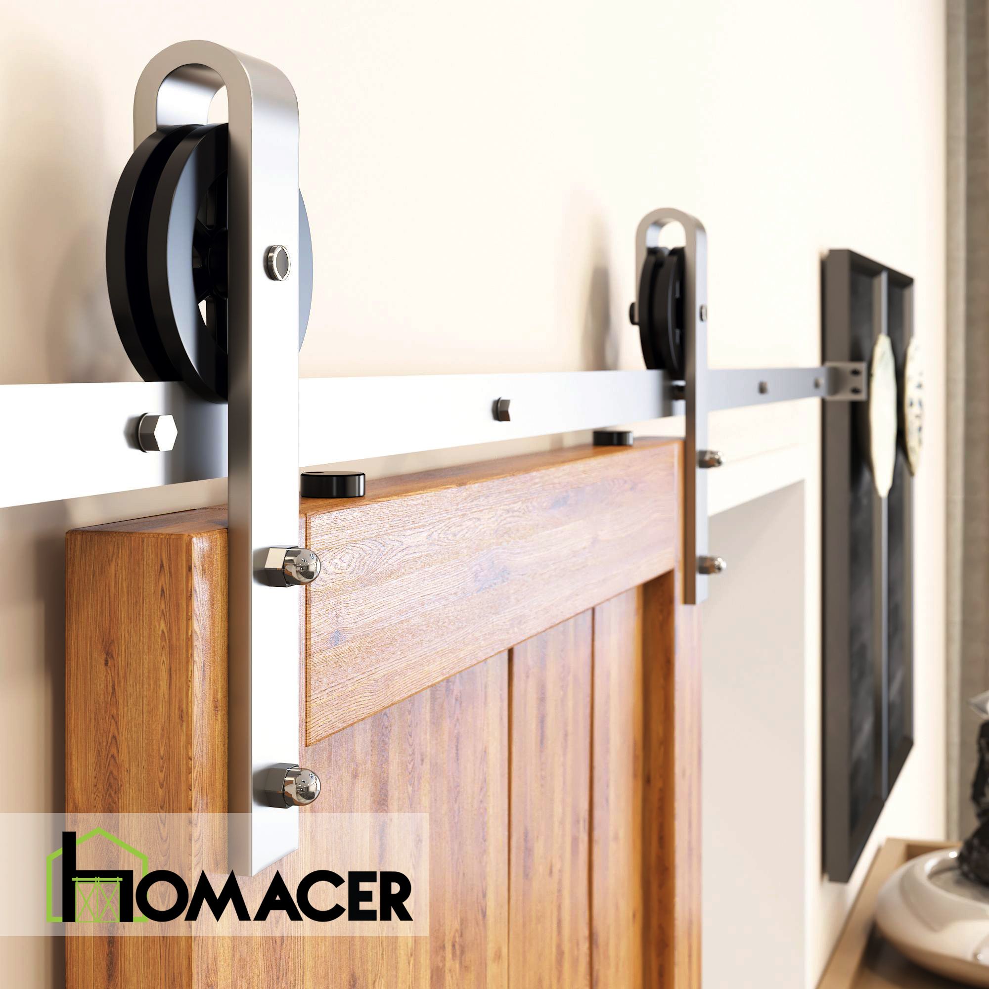 spoke wheel sliding barn door hardware brushed nickel